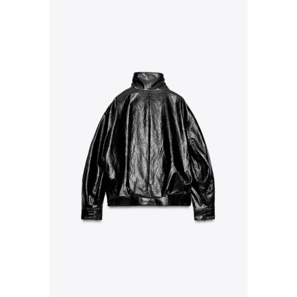 ZARA ZW COLLECTION BOMBER JACKET - Picture 8 of 10